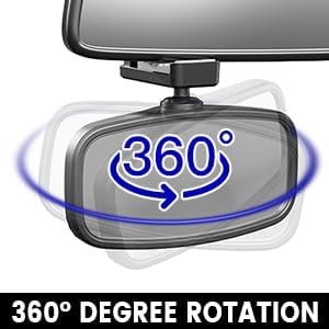 360-Degree Baby Car Mirror for Rear-Facing Seats,Kids Safety Mirrors with Tool-Free Installation,Kids Rear View Mirror BPA-Free Shatterproof & ASTM Certified (Adjustable 14"-22") (2 Pack)-CubbioJoy