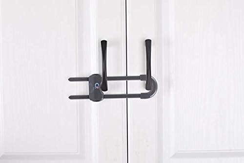 Baby Proofing Cabinet Locks | Adjustable U Shaped Baby Safety Latches for Drawers, Fridge, Closet |Modern Baby Proofing Cabinet Lock with Extra Secure Lock Buttons (Pack of 4)-CubbioJoy