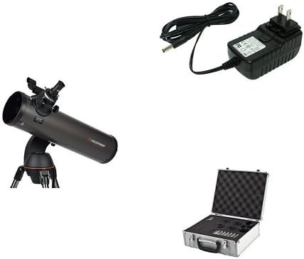 Celestron NexStar 130 SLT Computerized Telescope with 18778 AC Adapter (Black), Eyepiece and Filter Kit – 14 Piece Telescope Accessory Set-CubbioJoy