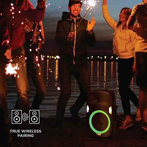 Altec Lansing SoundRover 75 Wireless Speaker 75W Bluetooth Speaker with a Long Lasting 10 Hour Battery, 50 Foot Range, Multi LED Party Modes, True Wireless Pairing, Bonus Microphone-CubbioJoy