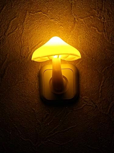 AUSAYE 3 Pack Sensor LED Mushroom Night Light Plug in Lamp Cute Night Lights for Adults Kids NightLight Bedroom,Bathroom,Toilet,Hallway,Stairs,Kitchen,Basement Warm Yellow-CubbioJoy