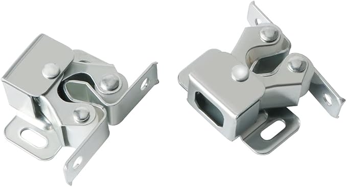 Alise Cabinet Door Latch,Cupboard Closet Doors Catch Closer Double Ball Roller Latches,Cold Rolled Steel Silver CA1000LS-12P(Pack of 12)-CubbioJoy