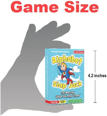 Alphabet Slap Jack® | Play 4 Alphabet Games Including Alphabet Go Fish, Slapjack, ABC Letter Matching or Flash Cards | Learn Upper & Lowercase Letters and Sounds | Build CVC Words | PreK to 1st Grade-CubbioJoy