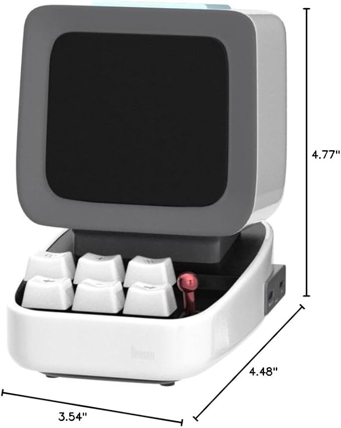 Divoom Ditoo Pixel Art Gaming Portable Bluetooth Speaker with App Controlled 16X16 LED Front Panel, Also a Smart Alarm (White)-CubbioJoy