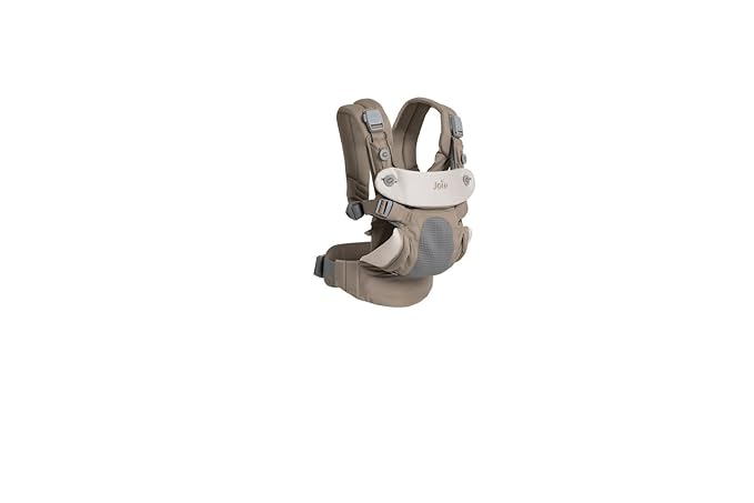 Joie Savvy Baby Carrier – Ergonomic, Adjustable Baby Carrier with 4 Carry Positions, Padded Shoulder Straps and Lumbar Support (Sandstone)-CubbioJoy
