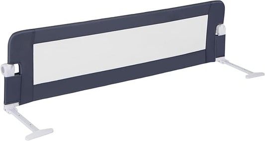 BABY JOY Bed Rails for Toddlers, Extra Long, Swing Down Safety Bed Guard for Convertible Crib, Folding Baby Bedrail for Kids Twin, Double, Full Size Queen & King Mattress (60-Inch, Dark Blue)-CubbioJoy