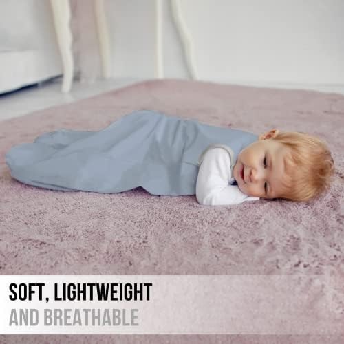 Baby Sleep Sack 1.0 TOG, Organic Cotton Baby Wearable Blanket with Two-Way Zipper, Swaddle Transition Baby Sleeping Bag, All-Season Sleep Sack for Newborn Infant Toddler Boy Girl, 18-24 Months, 1-Pack-CubbioJoy