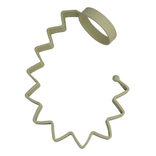 Busy Baby Bottle Bungee - Sippy Cup Strap - Keeps Bottles and Sippy Cups Off The Floor - Food Grade Silicone - Dishwasher Safe (Tan)-CubbioJoy