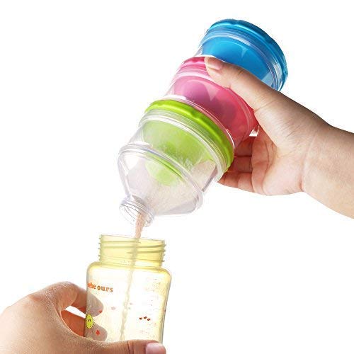 Accmor Baby Formula Dispenser, Non-Spill Stackable Formula Dispenser On The Go, Baby & Kids Snack Containers, Formula Container for Travel, BPA Free-CubbioJoy
