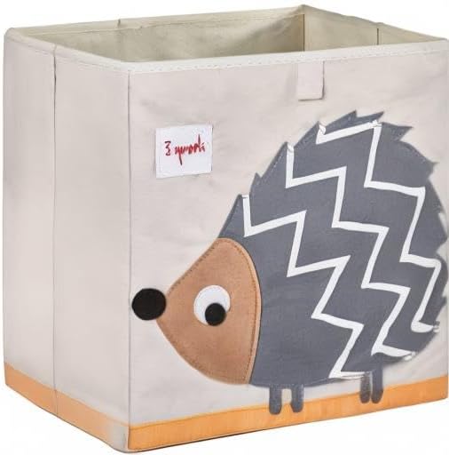 3 Sprouts Toy Storage Organizer: Toy Box Cube Organizer for Playroom, Nursery - Foldable Storage Bin - Hedgehog-CubbioJoy