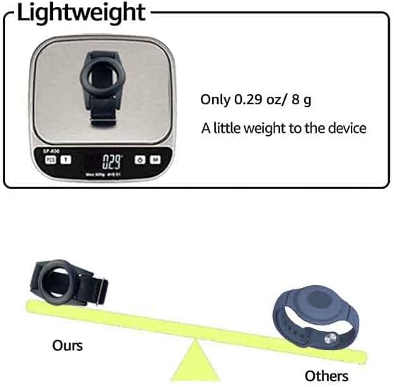 4 Pack Airtag Bracelet for Kids, AirTag Holder with Adjustable Stretchy Nylon Watch Band, Anti-Lost Apple Air Tag Case Loop for Child, Toddler, Wallet, AirTag Wristband Kids (Black)-CubbioJoy