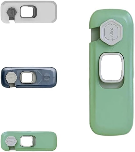 2x Child Kid Lock Fridge, Freezer, Cabinet Catch Baby Safety Lock Door Safe (Green)-CubbioJoy