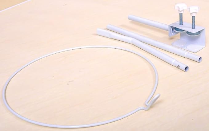 CdyBox Crib Canopy Holder Universal Metal Adjustable Clip-On Stand Bracket for Crib Cot Bed Mosquito Net(White, Stand only)-CubbioJoy