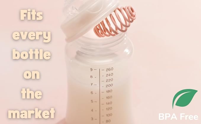 Bottle Whisk, Eliminate Clumps and Reduce Bubbles, 2-Pack,BPA Free Food Grade Silicone (Blue)-CubbioJoy