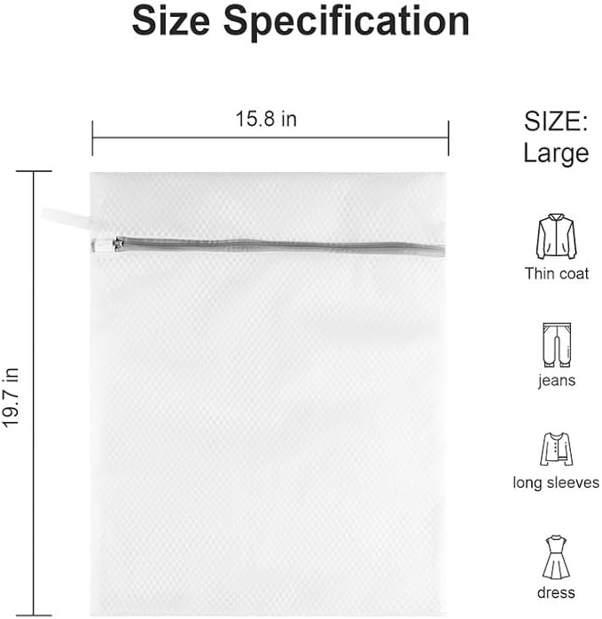 3Pack Large Honeycomb Lingerie Bags with Hanging Loop by MDSXO for Washing Delicates 16 * 20 inch-CubbioJoy