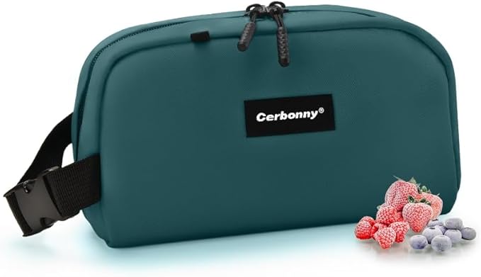 Cerbonny Small Cooler Bag Freezable Lunch Bag for Work School Travel, Leak-proof, Insulated, Waterproof, Portable, 3.5L, Iron Blue-2-CubbioJoy
