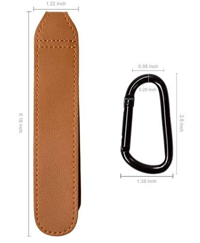 Baby Stroller Hooks Bag Hooks for Hanging Diaper Bags Multipurpose Hooks for Grocery Shopping Bags Premium Vegan Leather Pram Straps 2 Pcs (Brown)-CubbioJoy