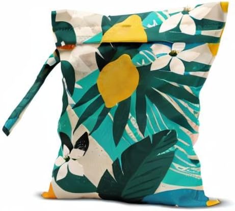 Wet Dry Bag Wet Bag for Swimsuit Travel Beach Pool Stroller Diapers Dirty Yoga Gym Clothes Makeup Bag Waterproof Tropical Palm Leaves Decor Jungle Palm Leaf Favors-CubbioJoy