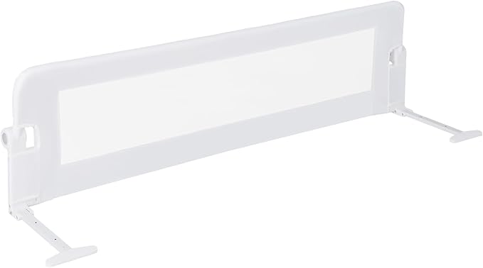 BABY JOY Bed Rails for Toddlers, Extra Long, Swing Down Safety Bed Guard for Convertible Crib, Folding Baby Bedrail for Kids Twin, Double, Full Size Queen & King Mattress (60-Inch, White)-CubbioJoy
