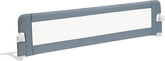 BABY JOY Bed Rails for Toddlers, Extra Long, Swing Down Safety Bed Guard for Convertible Crib, Folding Baby Bedrail for Kids Twin, Double, Full Size Queen & King Mattress (71", Light Gray)-CubbioJoy