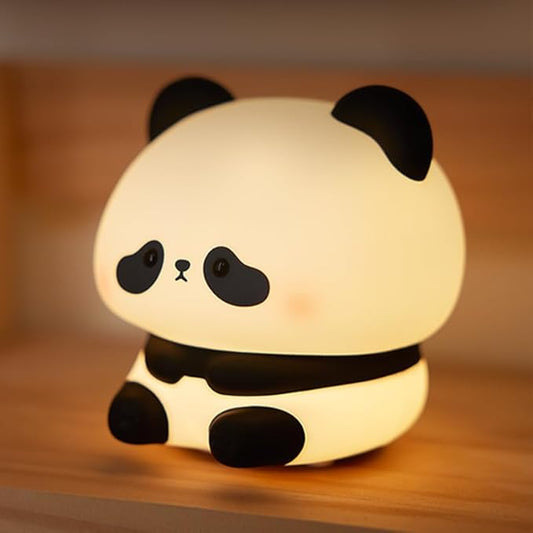 ATSUI Cute Panda Night Light, LED Squishy Novelty Animal Night Lamp, Food Grade Silicone, 3 Level Dimmable Rechargeable Nursery Nightlight for Breastfeeding Toddler Baby Kids, Cute Gifts for Kids-CubbioJoy