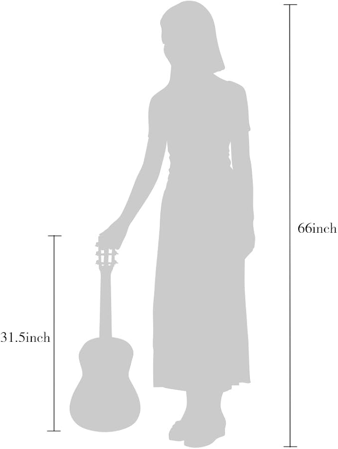 ADM Beginner Acoustic Classical Guitar 30 Inch Nylon Strings Wooden Guitar Bundle Kit for Kid Boy Girl Student Youth Guitarra Online Lessons with Gig Bag, Strap, Tuner, Extra Strings, Picks,Black 1-CubbioJoy