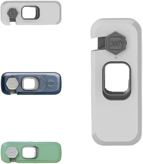 2x Child Kid Lock Fridge, Freezer, Cabinet Catch Baby Safety Lock Door Safe (Grey)-CubbioJoy