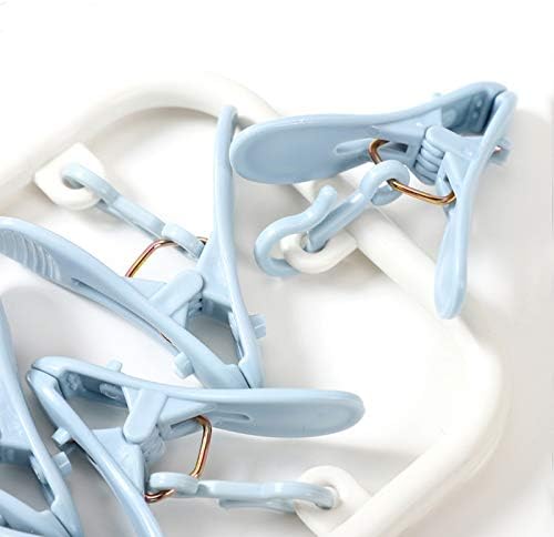 Clothes Drying Racks 2 Pack Small Folding Portable Underwear Hangers with Clips Socks 12 Clips 360° Rotatable Hook for Drying Towels Bras Baby Clothes Gloves Plast-CubbioJoy