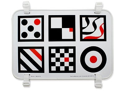 Baby Mirror - Large Crib Mirror - Double-Sided with High Contrast Images - Baby Safe Mirror - NICU Approved - Shatterproof with Hospital Grade Rubber by Genius Baby Toys-CubbioJoy