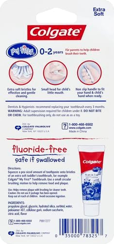 Colgate Baby Training Toothpaste and Toothbrush Kit, Mild Fruit Flavor Set for Ages 3-24 Months (Pack of 2)-CubbioJoy