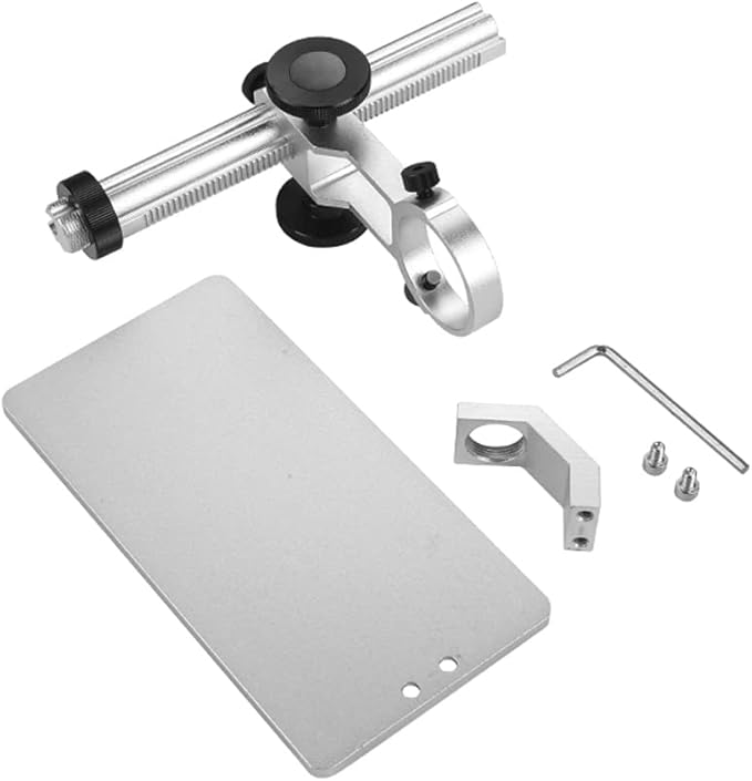 Aluminum Alloy Microscope Stand Holder for USB Digital Microscope, Cainda Stable Metal Stand Bracket with Portable Carrying Case, Support Adjusted Up and Down Easy to Focus-CubbioJoy