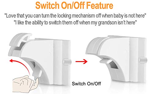 Child Safety Magnetic Cabinet Locks - vmaisi 4 Pack Adhesive Baby Proofing Cabinets & Drawers Latches-CubbioJoy