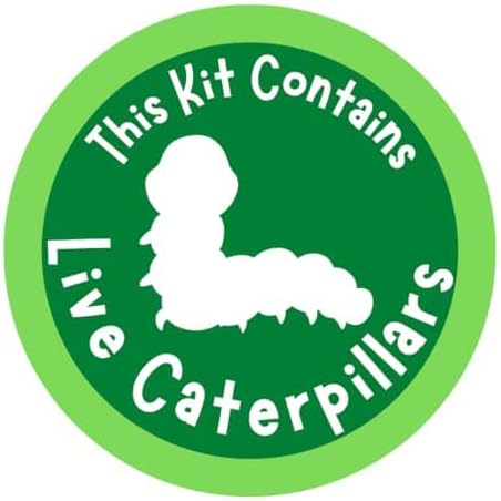 Insect Lore Butterfly Garden Kit - 5 Live Baby Caterpillars, Habitat, Feeder, Chrys-A-Lid Log, STEM Journal Included - Grow, Raise and Release Painted Lady Butterflies-CubbioJoy