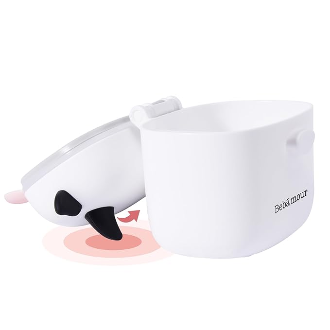 Bebamour Baby Formula Dispenser On The Go, Formula Container to Go, Formula Holder for Travel, Candy Fruit Snack Storage Container with Scoop and Leveller (Black)-CubbioJoy