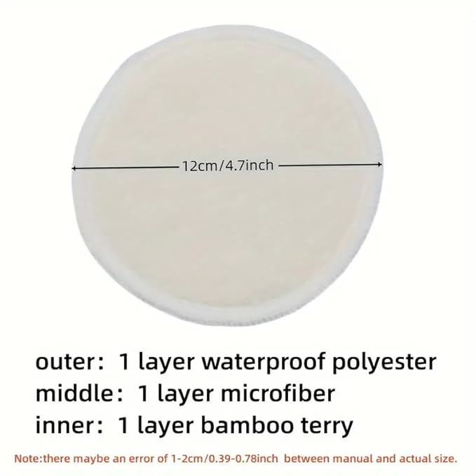 8 pcs(4 Pairs) Random Prints Breast Pads for Nursing Mothers, Reusable and Washable with 1 Bag(8 pcs randomprints with1 Bag)-CubbioJoy