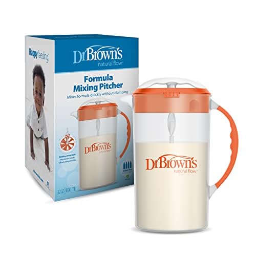 Dr. Brown's Insta-Prep Warm Water Dispenser with Baby Formula Mixing Pitcher, 32oz Orange-CubbioJoy