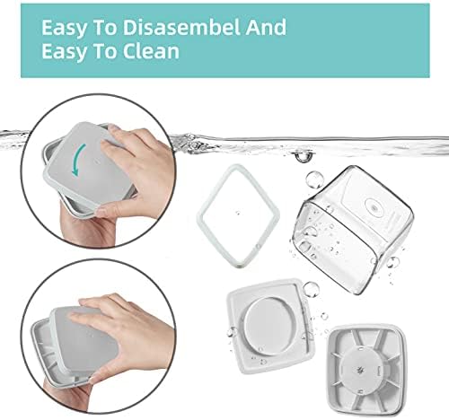 Ankou Airtight Food Storage Container - 0.32 QT （380ml Small Pop Up Food Containers With Lids, Bpa Free Stackable Container for Sugar Tea Candy- 8 Labels - Clear-CubbioJoy