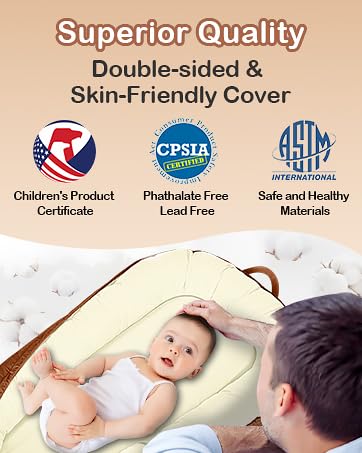 Baby Lounger - Infant Lounger for Newborn 0-24 Months, Pure Cotton Breathable Baby Nest Lounger Cover, Newborn Essentials for Baby Boys & Girls, Portable Baby Lounger for Home and Travel-CubbioJoy