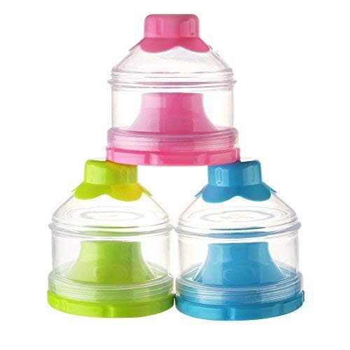 Accmor Baby Formula Dispenser, Non-Spill Stackable Formula Dispenser On The Go, Baby & Kids Snack Containers, Formula Container for Travel, BPA Free-CubbioJoy