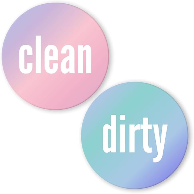Dirty Clean Dishwasher Magnet - Essential Home Kitchen Gadget with Bold Visibility - Water Resistant & Universal Dishwasher Magnet Clean Dirty Sign for All Dish Washers-CubbioJoy