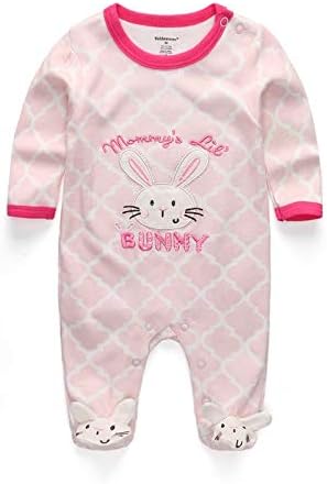 Kiddiezoom Baby and Toddler Boys'Snug Fit Footed One-Piece Romper Jumpsuit Cotton Cotton Footed Outfit-CubbioJoy