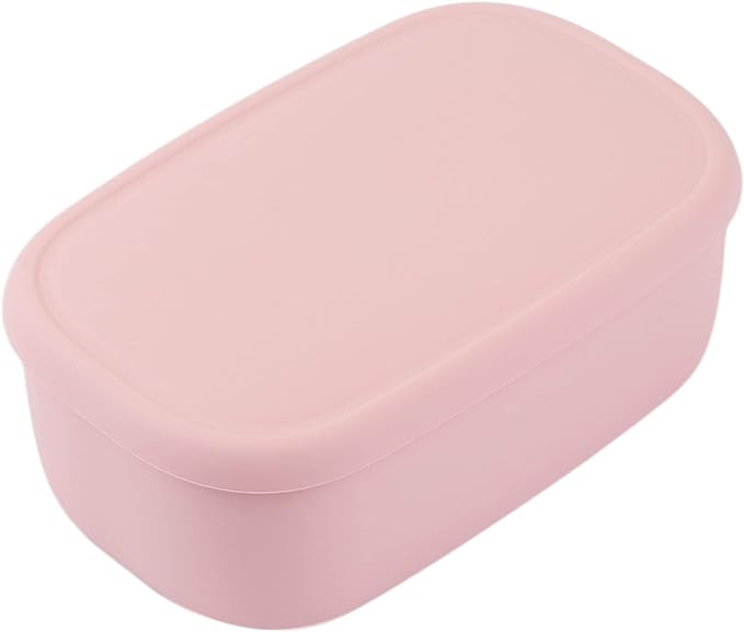 BLUE GINKGO Nesting Silicone Containers - Large Silicone Food Storage Container | BPA Free, Airtight, Dishwasher and Freezer Safe (47.5 oz) - Pink-CubbioJoy