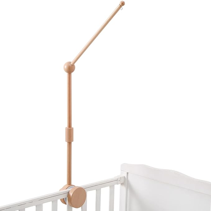 Baby Crib Mobile Arm - Wooden Baby Mobile Crib Holder 31 inch for Mobile Hanging Baby Crib Attachment for Nursery Decor-CubbioJoy