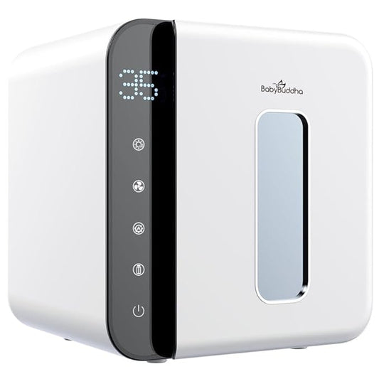 BabyBuddha 3 in 1 Sterilizer and Dryer for Baby Bottles and Accessories, Cleans Milk Residue Without Steam or Water, Fast Drying, Baby Bottle Sanitizer, Breast Pump Parts Cleaner, Countertop Design-CubbioJoy