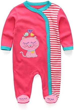 Kiddiezoom Baby and Toddler Boys'Snug Fit Footed One-Piece Romper Jumpsuit Cotton Cotton Footed Outfit-CubbioJoy