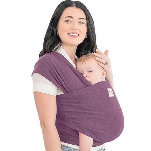 KeaBabies Baby Wrap Carrier - All in 1 Original Baby Carrier Newborn to Toddler Sling, Easy to Wear, Hands Free Bonding, Lightweight, Breathable Infant Wraps (Dark Mauve)-CubbioJoy