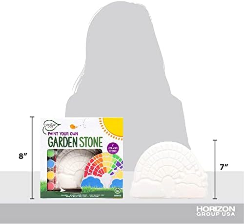 Creative Roots Paint Your Own Rainbow Stepping Stone Craft Kits for Kids, Ceramics to Paint, Ages 6+-CubbioJoy