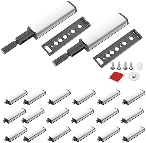 20Pack Push to Open Door Catch, Heavy Duty Touch Latch, Magnetic Push Latches Kitchen Door Push Release Latch for Cabinet for Kitchen Closet Door Closing & Drawer Closure Pop Out-CubbioJoy