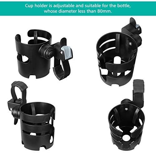Accmor Stroller Cup Holder with Adjustable Strap, 360 Degree Rotatable Universal Cup Holder for Uppababy, Nuna, Doona Stroller, Drinks Holder for Wheelchair, Walker, Rollator-CubbioJoy