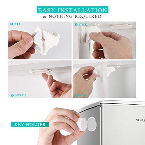 16 Pack Child Safety Magnetic Cabinet Locks - Vmaisi Children Proof Cupboard Baby Locks Latches - Adhesive for Cabinets & Drawers and Screws Fixed for Protection-CubbioJoy